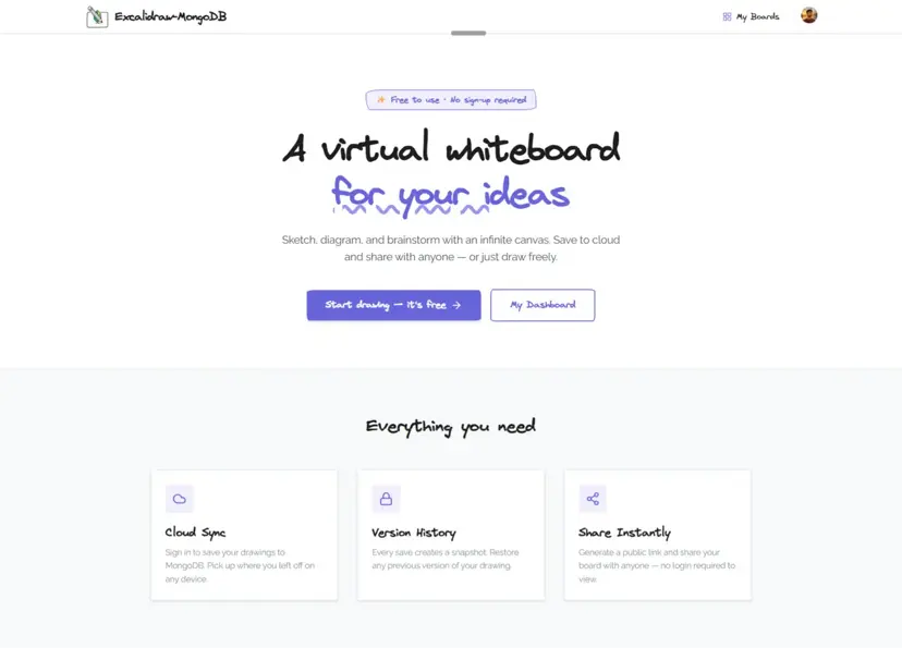 Excalidraw-MongoDB