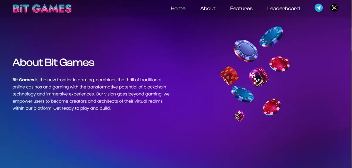 BiT Games - Landing Page