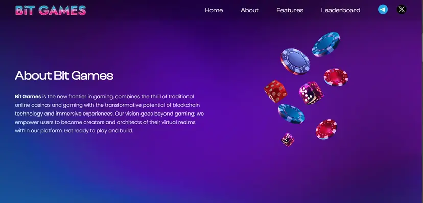 BiT Games - Landing Page